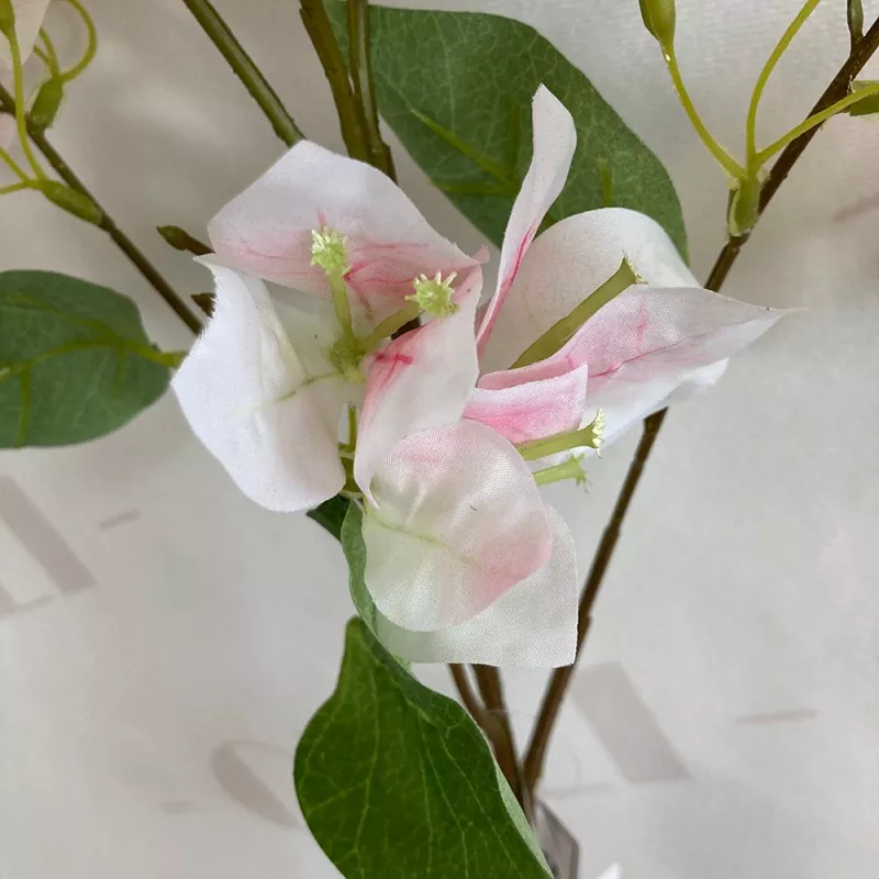 faux bougainvillea branch white 